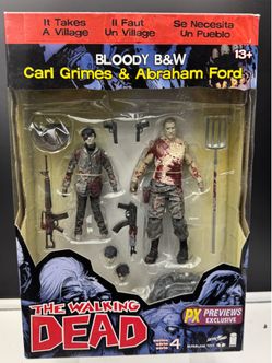 McFarlane Toys The Walking Dead - Carl Grimes & Abraham Ford Bloody B&W 2-Pack (PX Previews Exclusive)