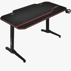 55'' T-Shaped Wood Computer Desk Full Desk Mouse Pad
