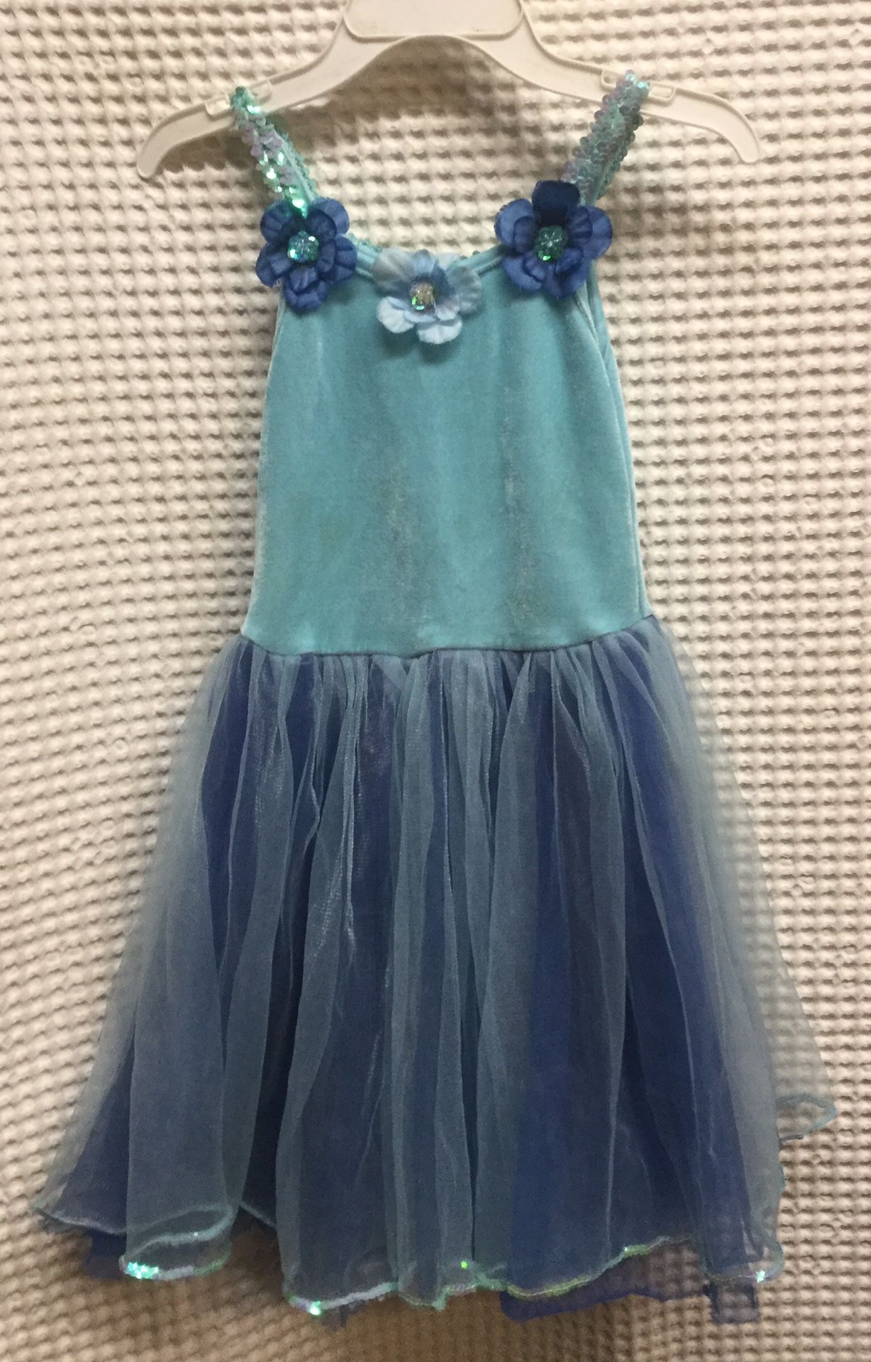 Blue Velour Princess Expressions Dance Dress Large