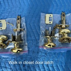 Brass Walk In Closet Door Latch  