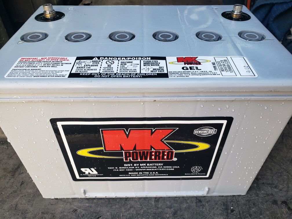 MK POWER 12V GEL BATTERY GROUP 34 PERFECT CONDITION