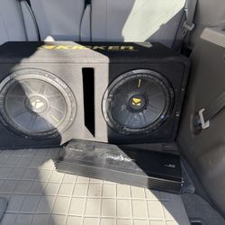 Kicker Subs 12 Inch & Skar Amp 1000 Watt