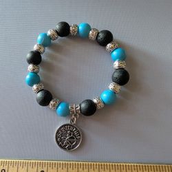 8mm turquoise + 10mm lava rock bracelet for sagittarius