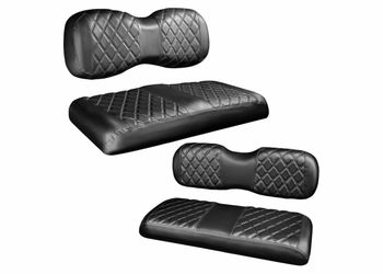 NOKINS Golf Cart Diamond Seat Covers 4-Piece for Yamaha Drive/Drive2