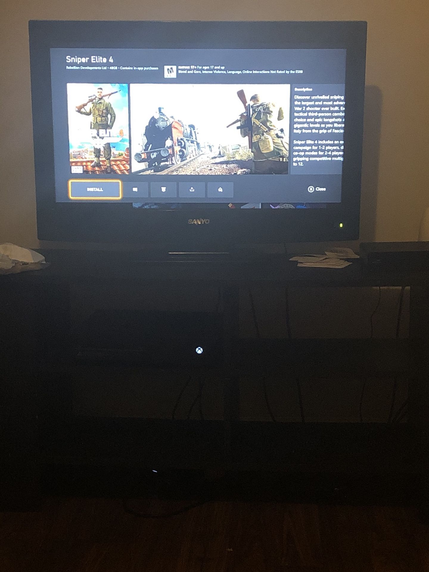 Xbox one with all cords and red remote great condition