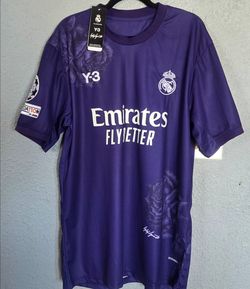 Real Madrid Y-3 Purple Soccer Jersey with Tags
