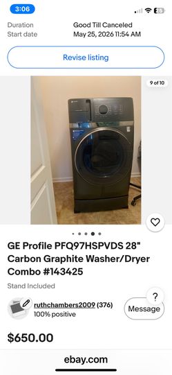 GE Profile Washer Dryer Combo