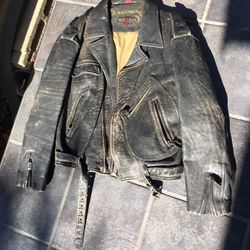 Vintage 50s style Patrolmans Leather Motorcycle Jacket