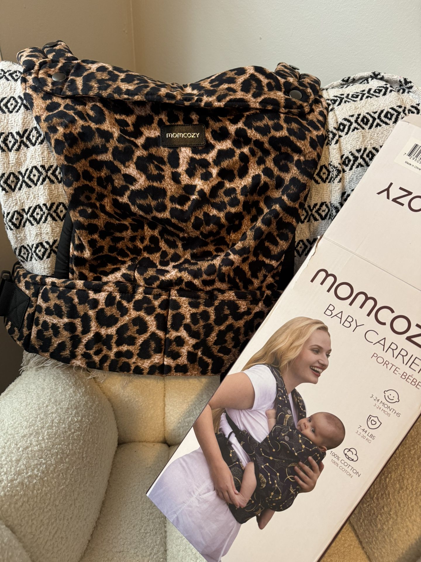 New Mom Cozy Leopard Baby Carrier