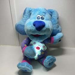 Blue’s Clues & You! Bedtime Blue 13” Plush Lights And Sound Working Stuffed Dog