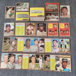 Lot of 166 Total DIFFERENT 1962 Topps Baseball Cards HOF ROOKIE TEAM