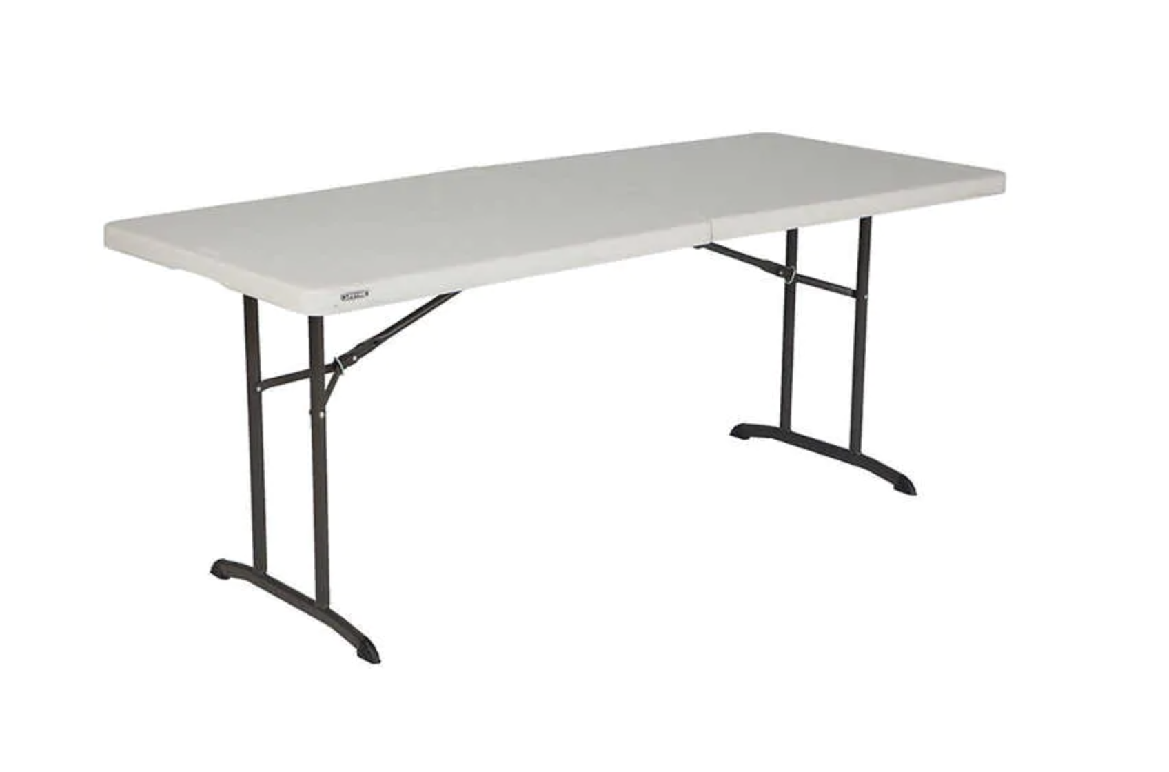 Used - Lifetime 6' Table, Folding Utility Table, Fold-in-Half Portable Plastic Picnic Party Dining Camp Table (White)