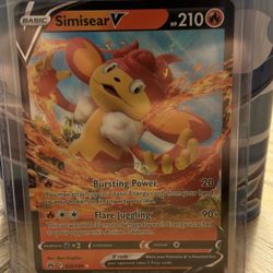 Simisear V 027/172 Brilliant Stars Ultra Rare Holo Pokemon Card 