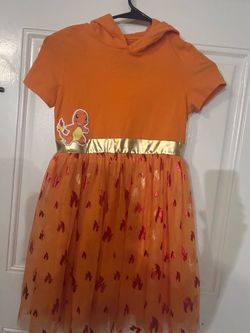 Pokémon Charmander Girls Hooded Tulle Dress