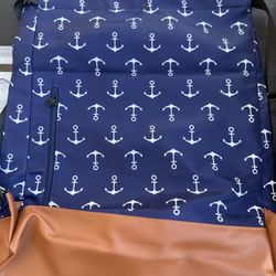 Anchor Blue Reinforced Drawstring Bag