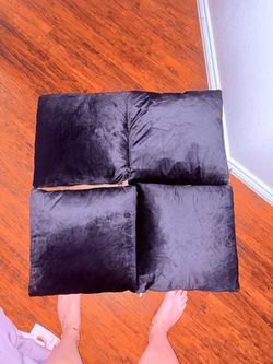 Black velvet throw pillows for couch
