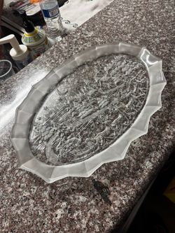 Glass Christmas Plate