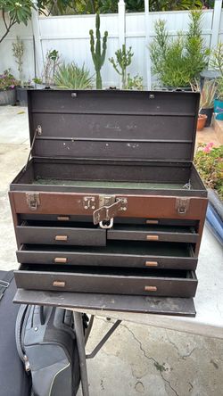 Vintage Metal Machinist Tool Chest