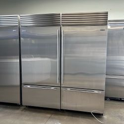 Sub Zero 72”Wide Built In Bottom Freezer Sets In Stainless Steel 