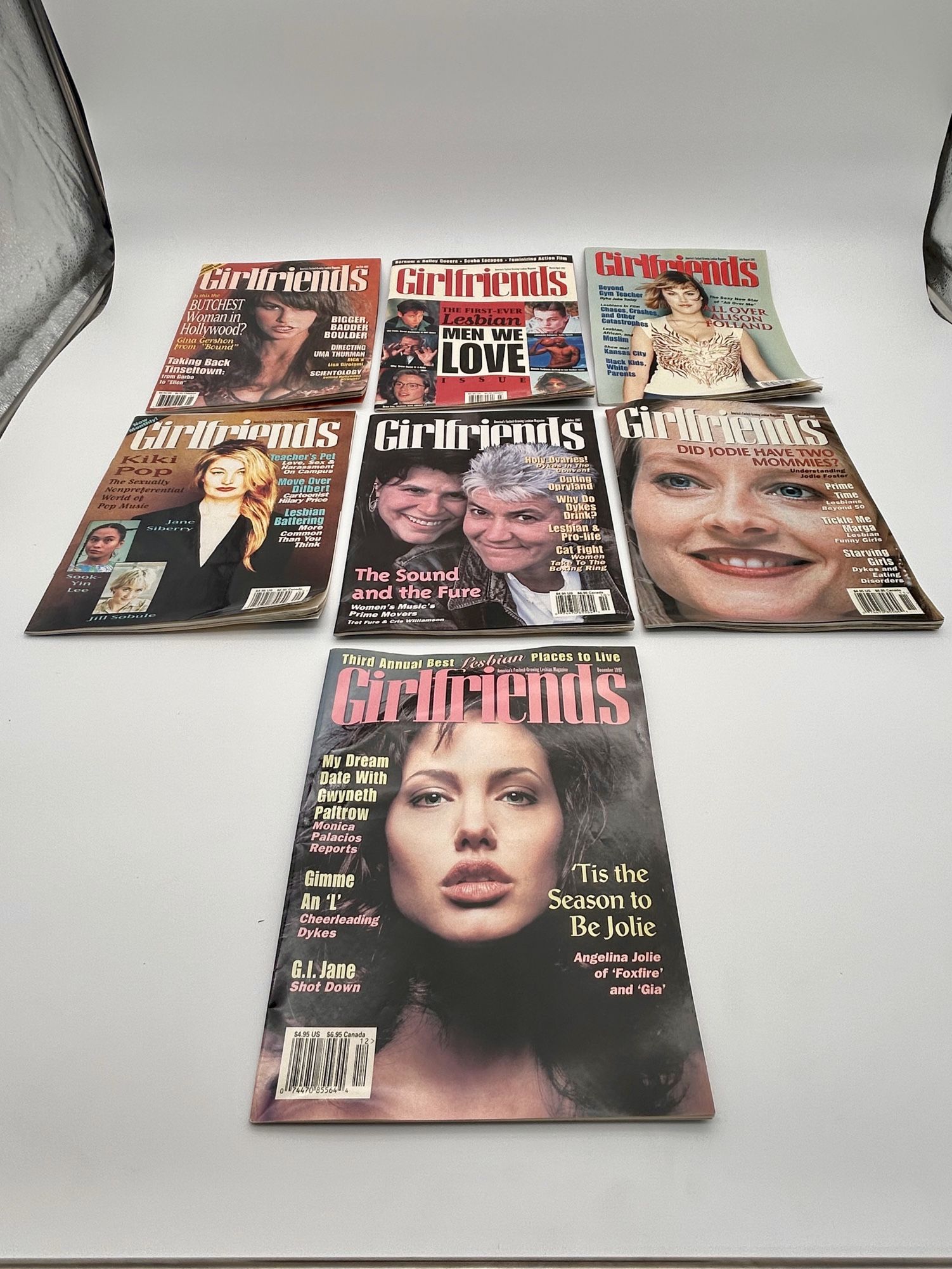 Lot of 7 × Girlfriends Magazine (1997) — Rare Vintage Lesbian Pop Culture