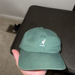 Kangol Green Cap With Leather Strap