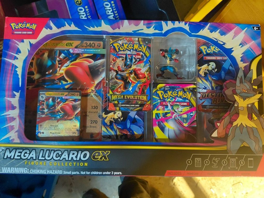 6 Mega Lucario EX Premium Figurine Box Sealed Pokemon Tcg
