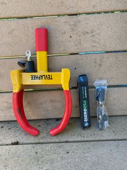Wheel lock and locking hitch pin