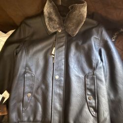 F Collections Men's Leather Jacket 