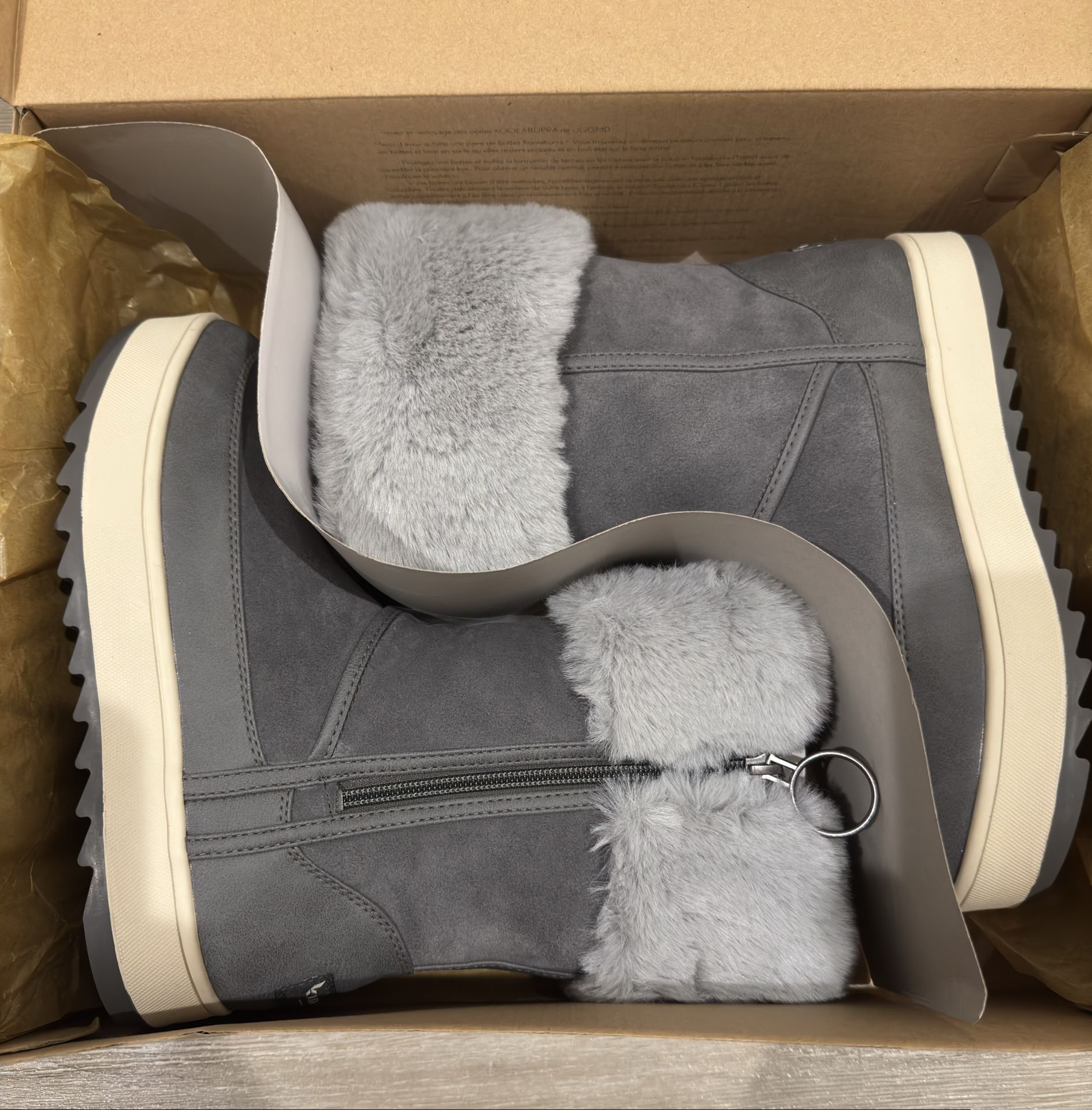 Koolaburra By UGG Tynlee Gray Waterproof Boots Size 6 Women’s