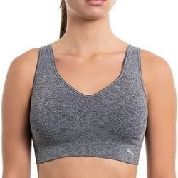 NWT Puma Seamless V-Neck Sports Bra 2 Pack White & Black M