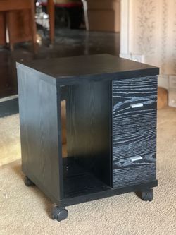 Mobile CPU Stand / Printer Cart - Black Oak