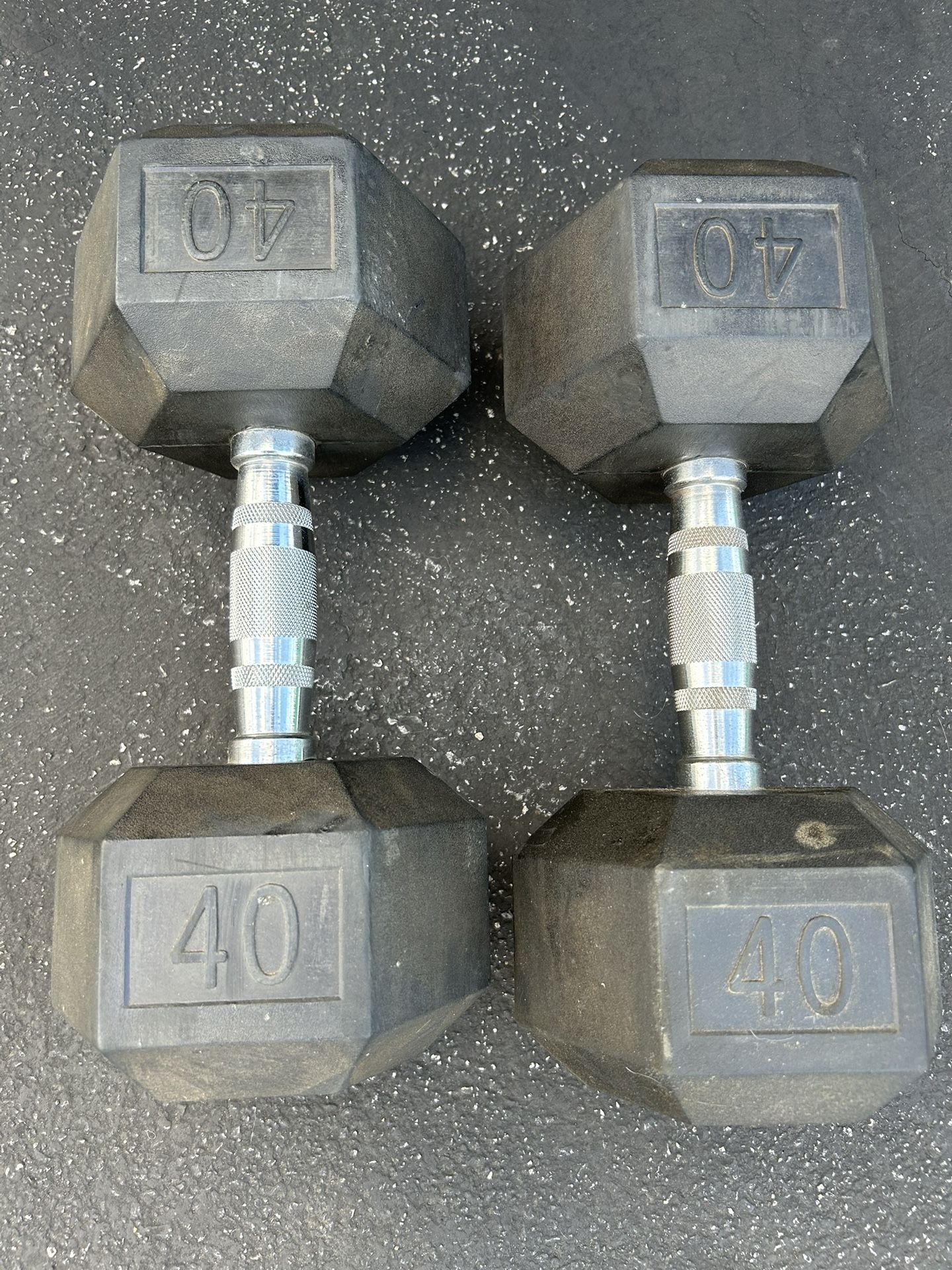 Pair Of 40lb Dumbbells 