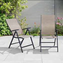 Metal Foldable Adjustable  Outdoor Dining Chair