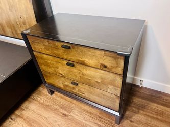 2 Drawer Wood Nightstand