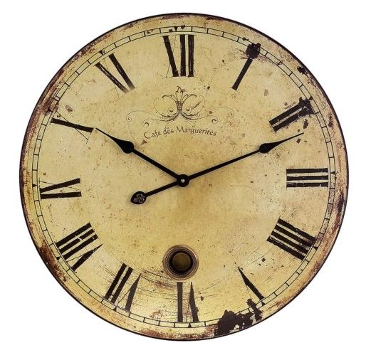 Large Wall Clock with Pendulum