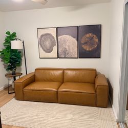 Caramel Leather Sofa
