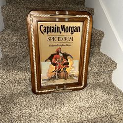 Bar Wall Mirror Captain Morgan Large Sign 21 x 15 Nautical Pirate Man Cave Decor