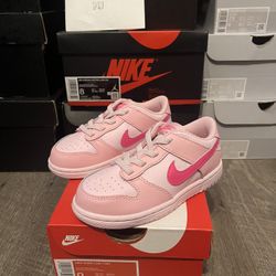 Nike Dunk Low Triple Pink Toddler 9c