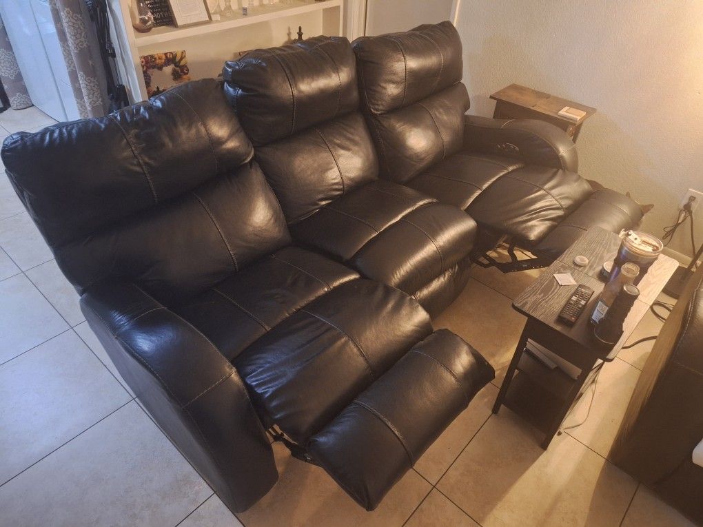 Leather Reclining Couch