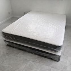 Brand New Queen Mattress + Box Spring Set 🚚 Delivery Available
