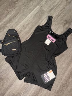 Black SHEIN romper + accessories