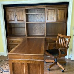 2 Sided Desk And Cabinets