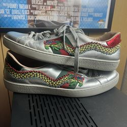 Authentic Gucci Dragon Aces Silver Size 12 Barely Used Great Condition
