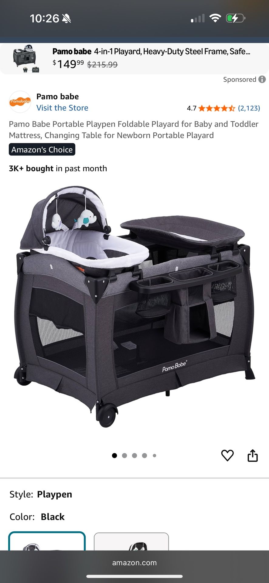 Pamo Babe Play Yard With Mattress And Sheet Included