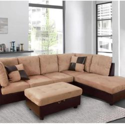 New Sectional And Ottoman 