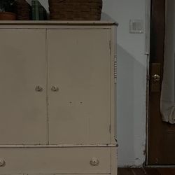 cream armoire / dresser