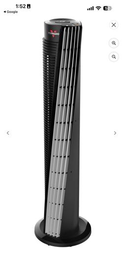 Vornado 184 41" Whole Room Air Circulator Tower Fan with Remote Control Timer, Black