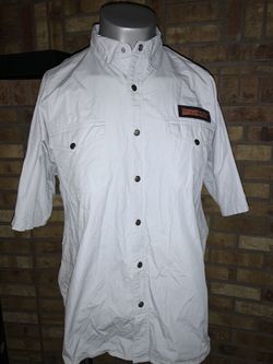 Men’s Harley-Davidson Snap front Closure With Snap Down collar Short Sleeve Shirt. Size XXL