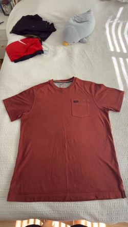 Men's Rust Red Crew Neck Pocket Tee