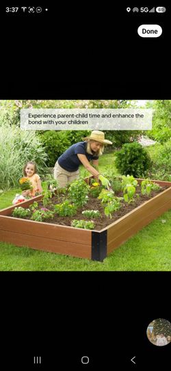 Frame It All 48-in W x 48-in L x 5.5-in H Brown Raised Garden Bed